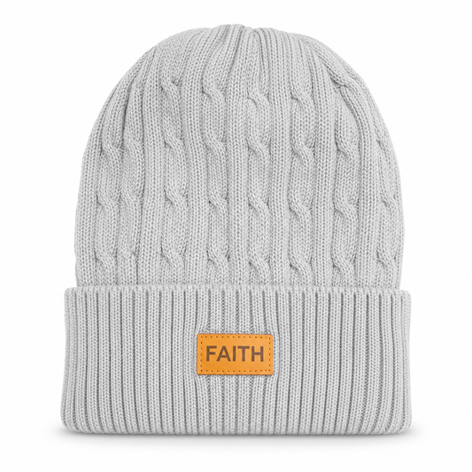 Woven Grey Beanie