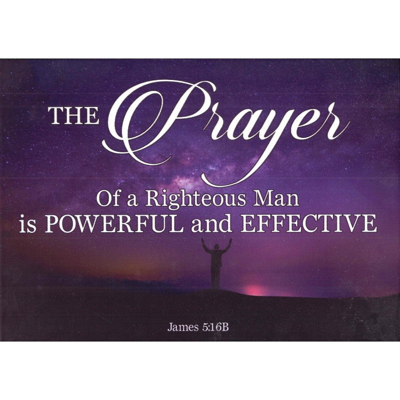 Plaque Wood - The Prayers of a Righteous Man (A4)