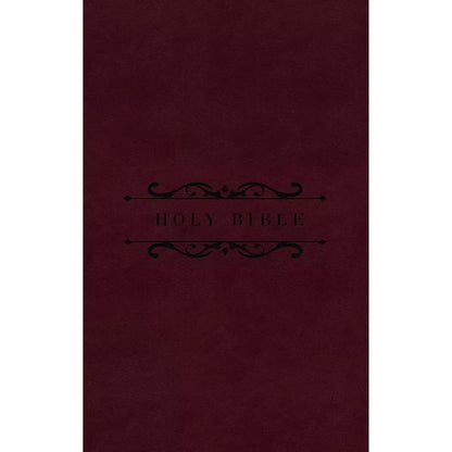 NKJV, Personal Size Bible, Giant Print, Leathersoft, Burgundy, Red Letter, Comfort Print Imitation Leather