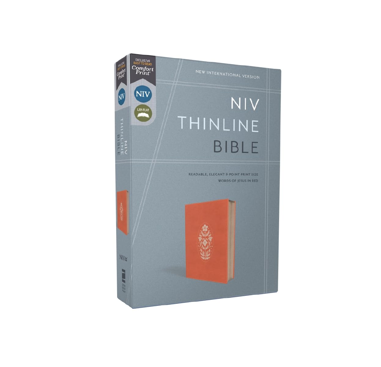 NIV Thinline Bible Zippered Coral I/L
