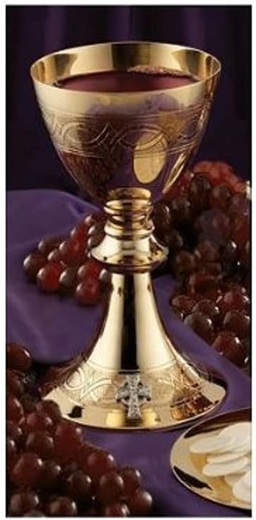 Etched Celtic Cross Chalice with Paten
