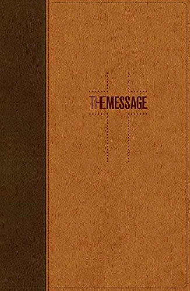 Message Bible Deluxe Gift Im/Lth Brown/Saddle