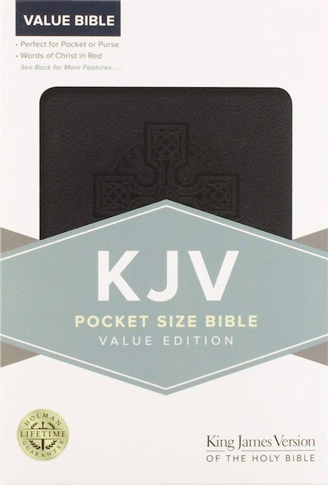 KJV  Bible Value Ed Black Pocket  Lth/Touch