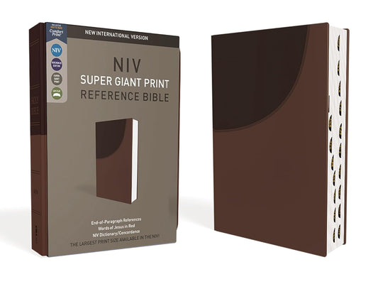 NIV  Bible Ref Super Giant Print Brown Indexed Leathersoft