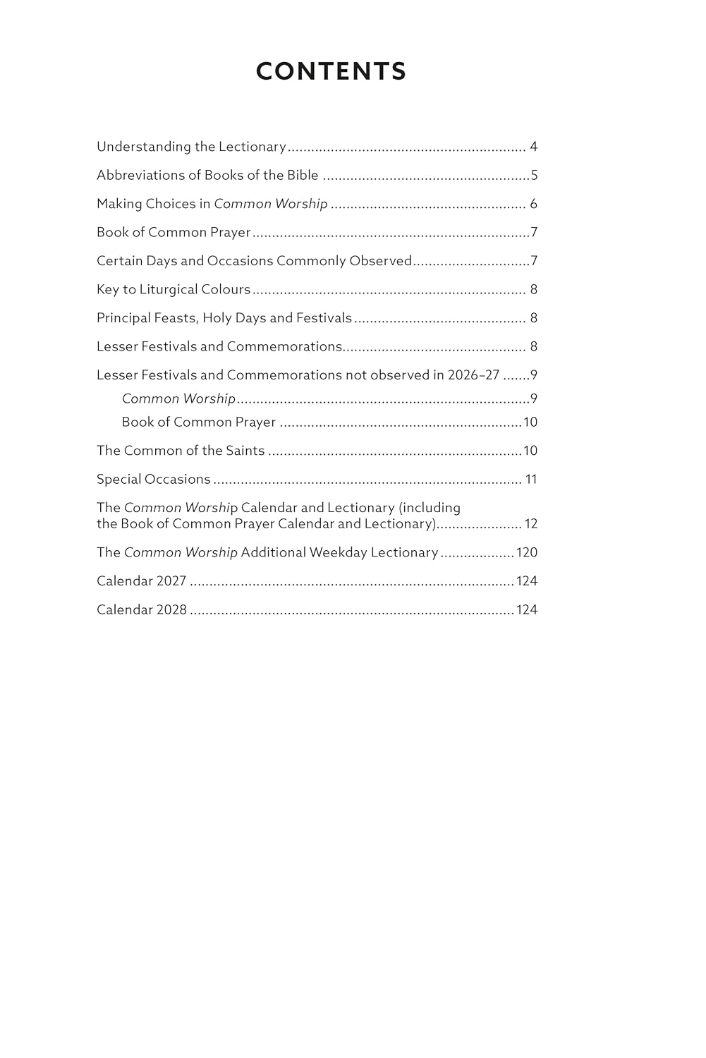 Common Worship Lectionary 2027 by SPCK
