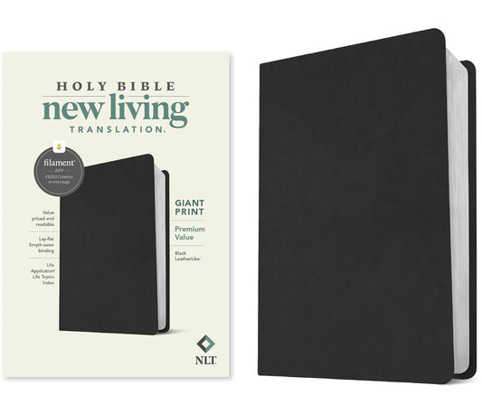 NLT Bible Giant Print Premium Value Filament Black