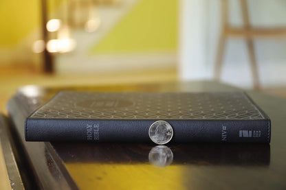 NIV  Bible Value Thinline L/P Char/Blk Im/Lth Comfort Print