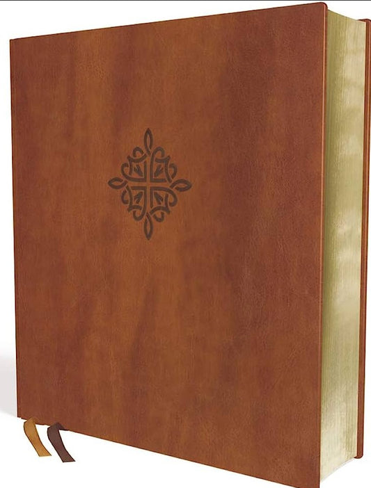 NSRV X-Large Print Bible Brown LeatherSoft