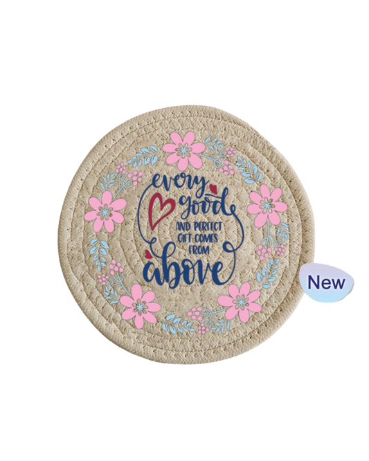 Dining Table Mat - Cloth 24cm diameter - Every Good and Perfect Gift