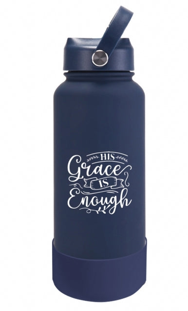 Tumbler Bottle - His Grace Is Enough Blue - 1000ml
