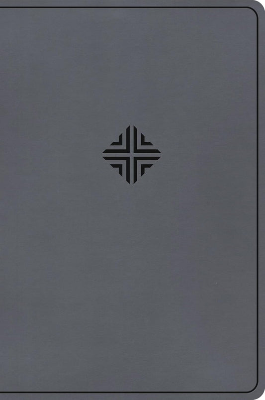 CSB Large Print Thinline Bible, Value Edition, Charcoal LeatherTouch, Red Letter