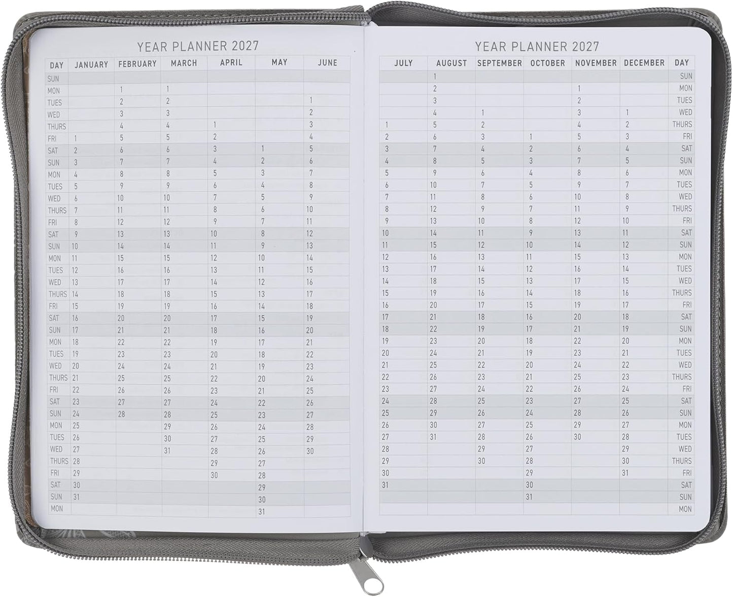 2027 12-Month Executive Diary/Planner, Zippered: Trust in the ...