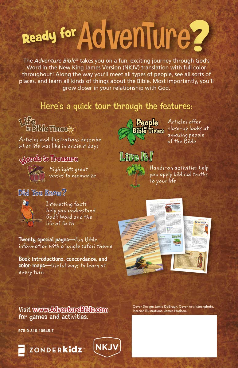 NKJV  Bible Adventure - Magnetic Close Tiger (H/B)