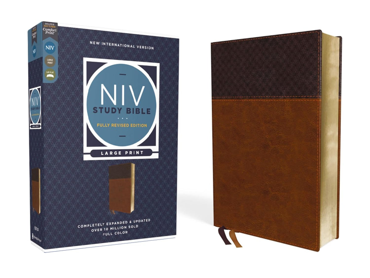 NIV Study Bible, Fully Revised Edition, L/P, Comfort Print, Brown