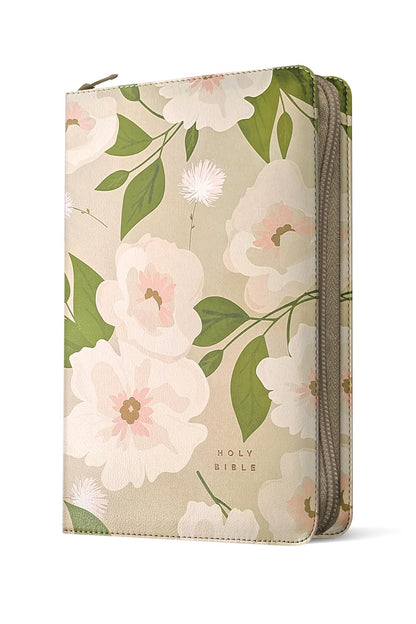 NLT Thinline Reference Zipper Bible, Filament Enabled (LeatherLike, Tender Bloss