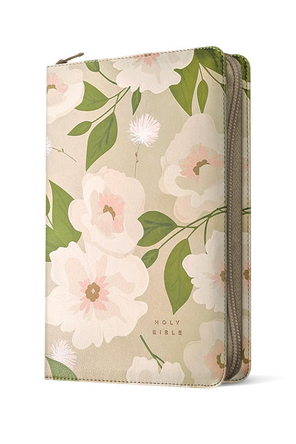 NLT Thinline Reference Zipper Bible, Filament Enabled (LeatherLike, Tender Bloss