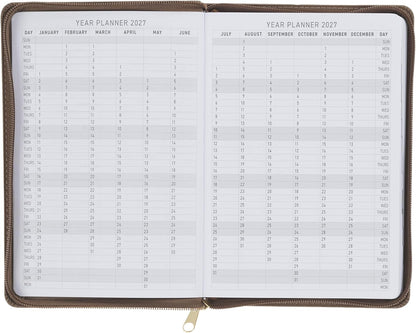 2027 I Can Do All This Brown Executive Planner w Zipper