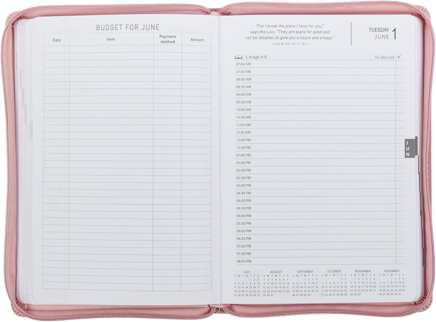 2027 Walk by Faith Pink Executive Planner with Zipper 2 ...