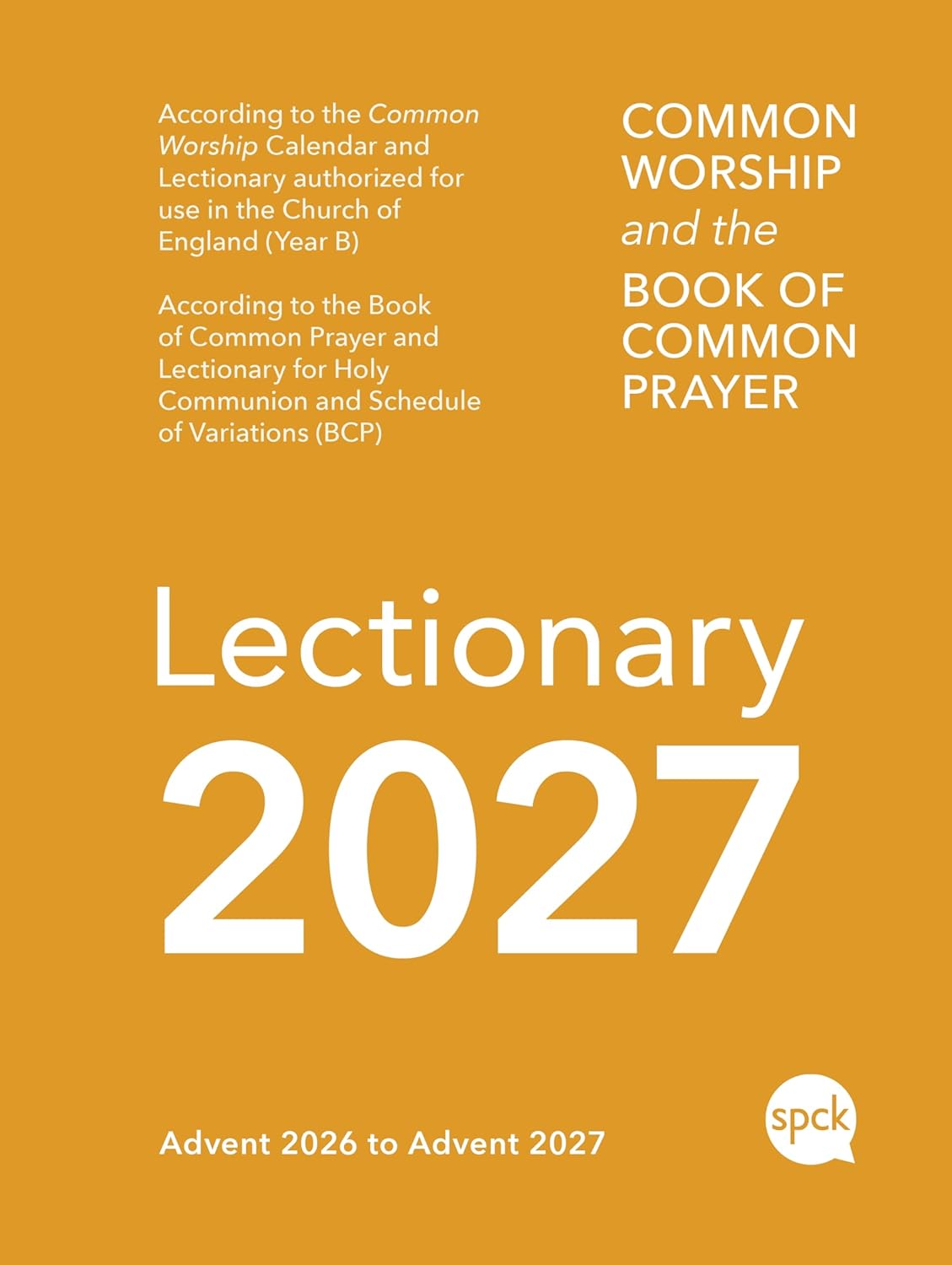 Common Worship Lectionary 2027 by SPCK