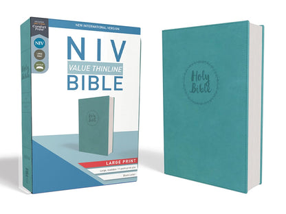 NIV  Bible Value Thinline L/P Blue Im/Lth Comfort Print
