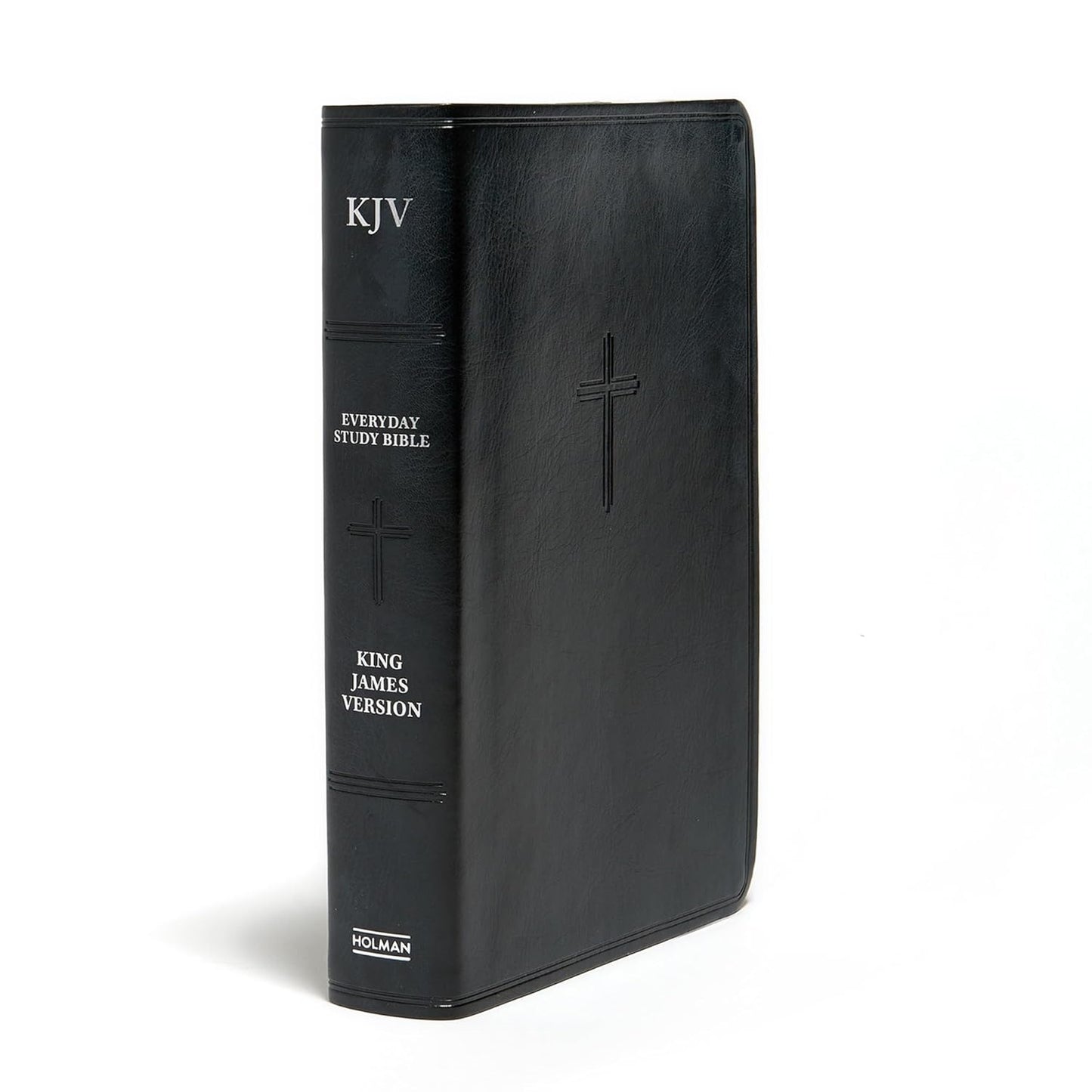 KJV Everyday Study Bible, Black Leathertouch: Black Letter, Study Notes, Illustr