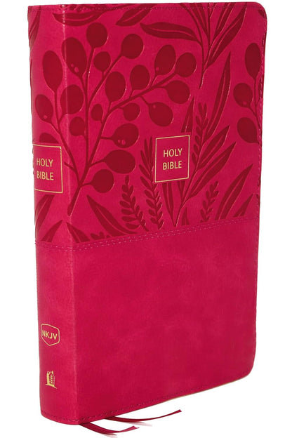 NKJV  End of Verse Ref Bible Personal Size L/P Pink Im/Lth