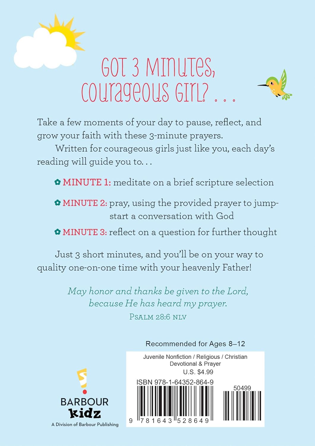 3-Minute Prayers for Courageous Girls