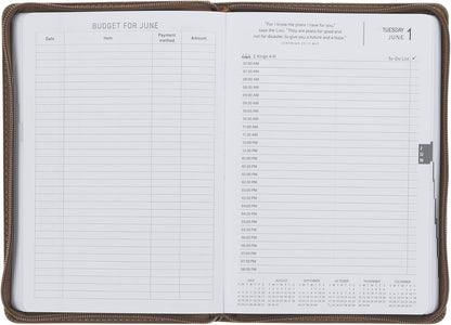 2027 I Can Do All This Brown Executive Planner w Zipper