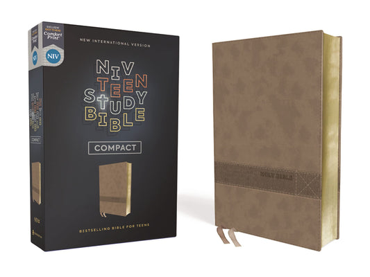 NIV  Bible Teen Study Compact Brown Im/Lth