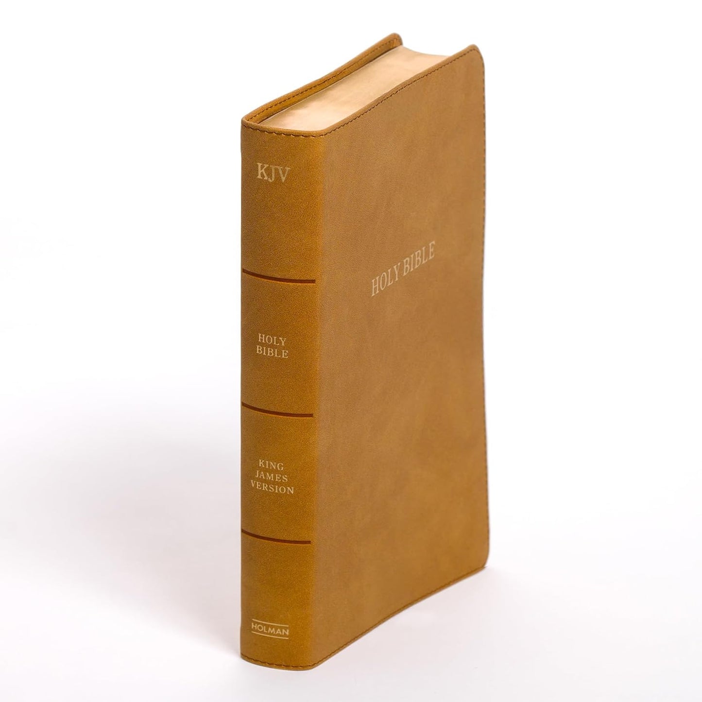 KJV Personal Size Giant Print Bible, Camel SuedeSoft LeatherTouch, Red Letter, P