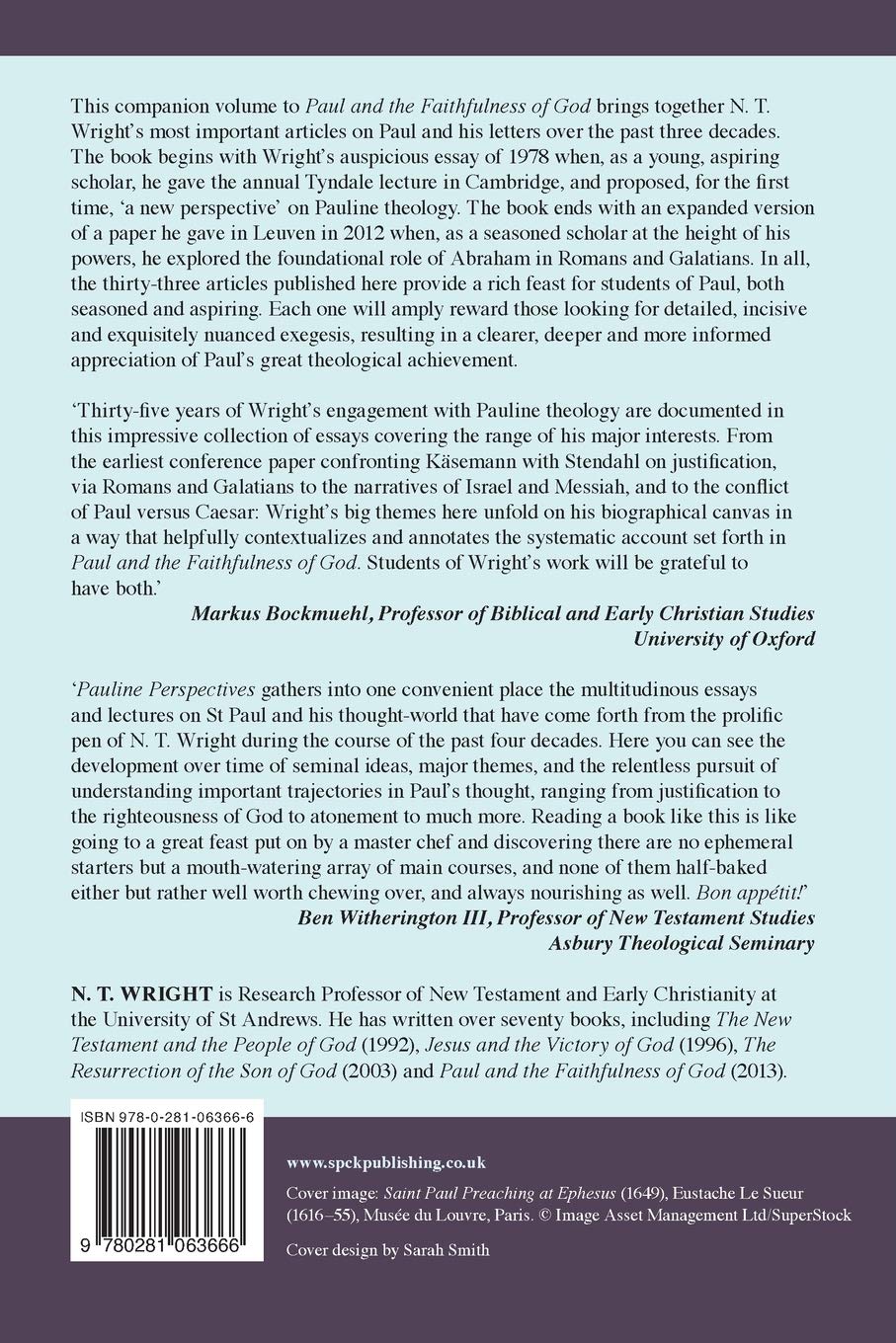 Pauline Perspectives By Nt Wright