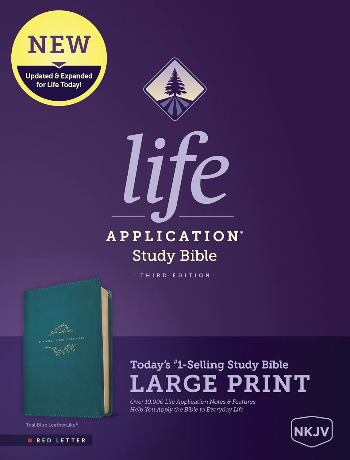 NKJV Life Applic Study Bible 3rd Ed L/P - Teal Leatherlike