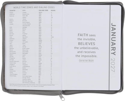 2027 12-Month Executive Diary/Planner, Zippered: Trust in the ...