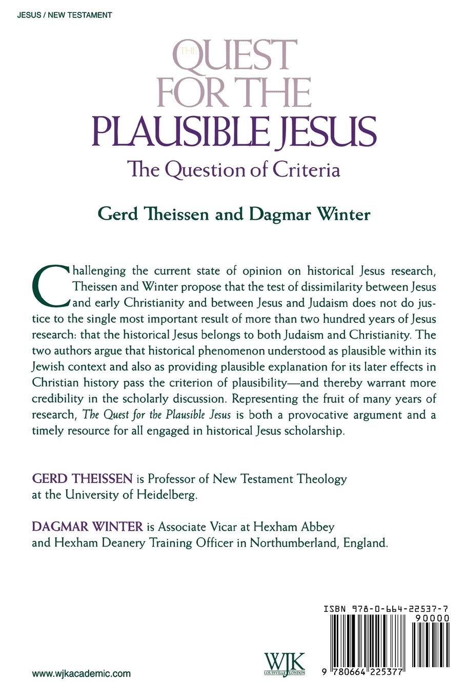 Quest For The Plausible Jesus