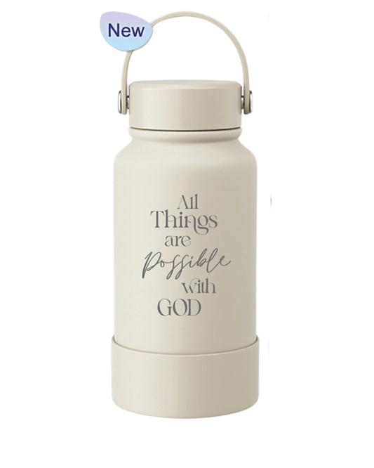 Tumbler Bottle Creamy White 650ml - All Things are Possible