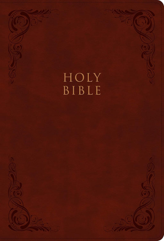 CSB Super Giant Print Reference Bible Burgundy Leather Touch
