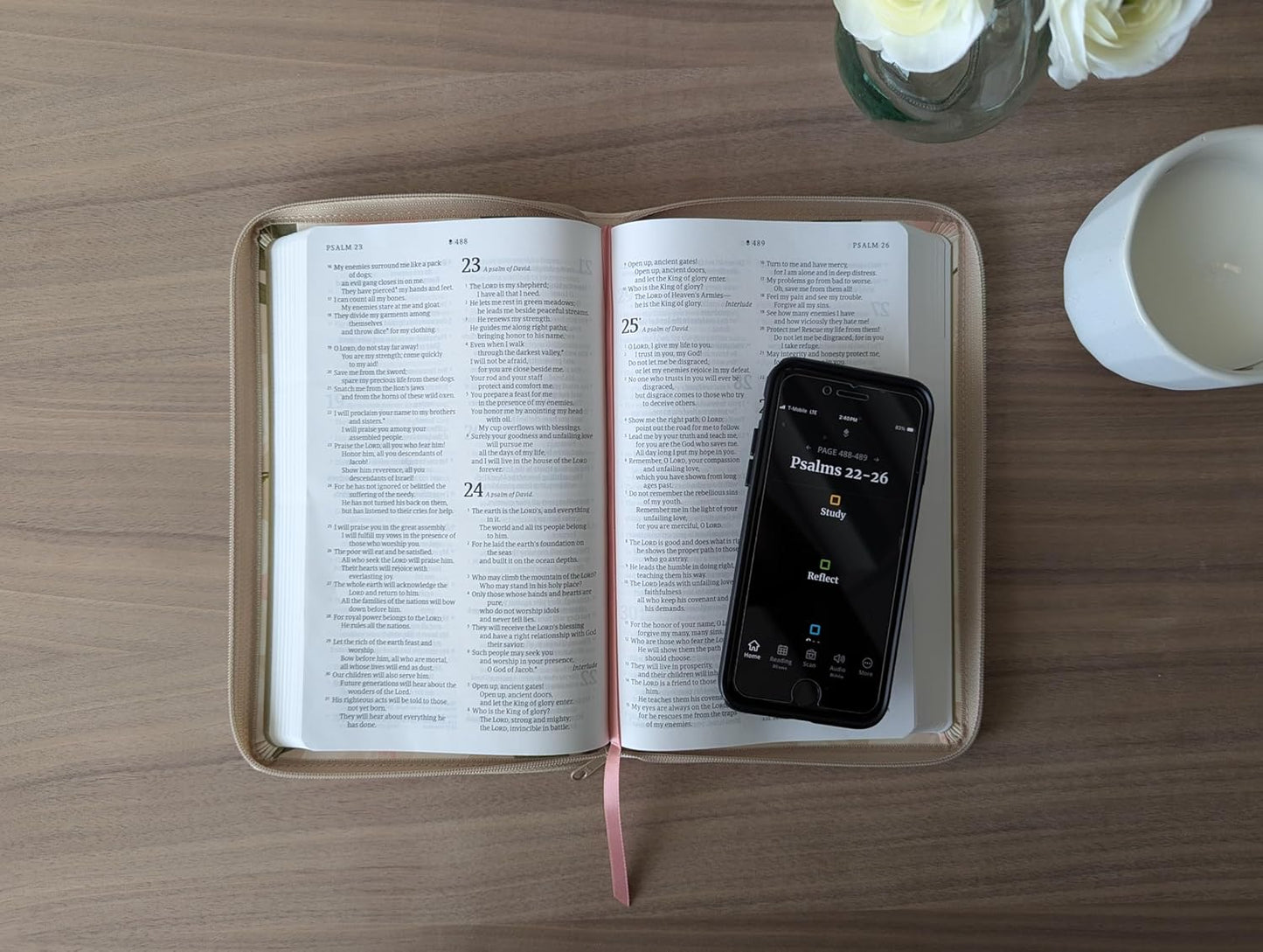 NLT Thinline Reference Zipper Bible, Filament Enabled (LeatherLike, Tender Bloss