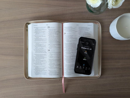 NLT Thinline Reference Zipper Bible, Filament Enabled (LeatherLike, Tender Bloss