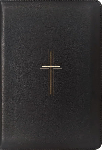 NLT Large Print Thinline Reference Zipper Bible, Filament (Black Cross, Indexed)