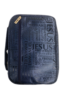 Bible Cover Names Of Jesus Navy (X/Lge)