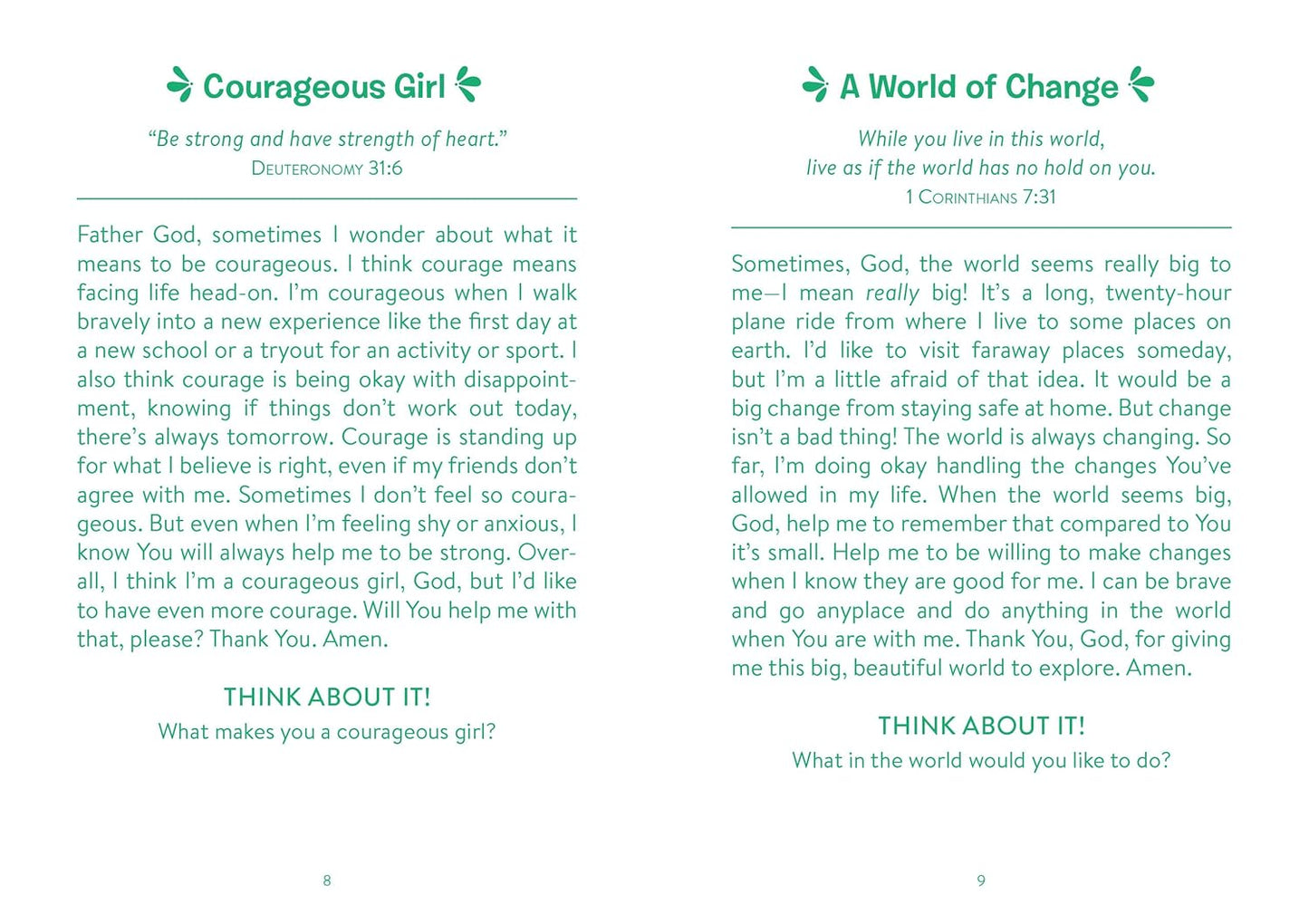 3-Minute Prayers for Courageous Girls