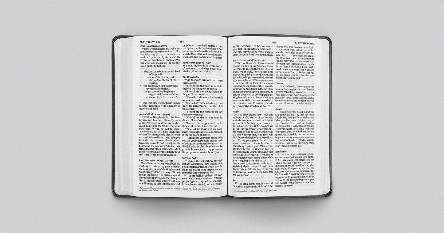ESV  Bible Thinline Value Large Print Olive with Cross