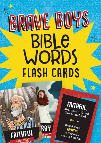Bible Words Flash Card Pack - Brave Boys