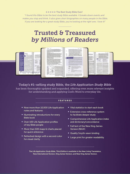 NKJV Life Application Study Bible 3rd Ed L/P Brown