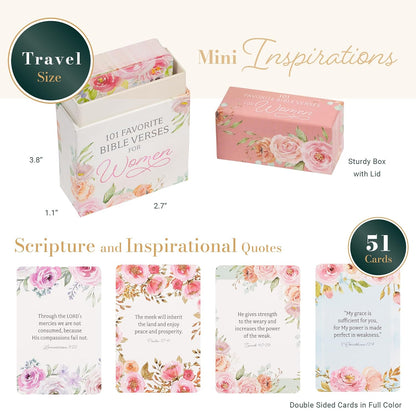 101 Favorite Bible Verses for Women, Inspirational Scripture Cards to Keep or Sh
