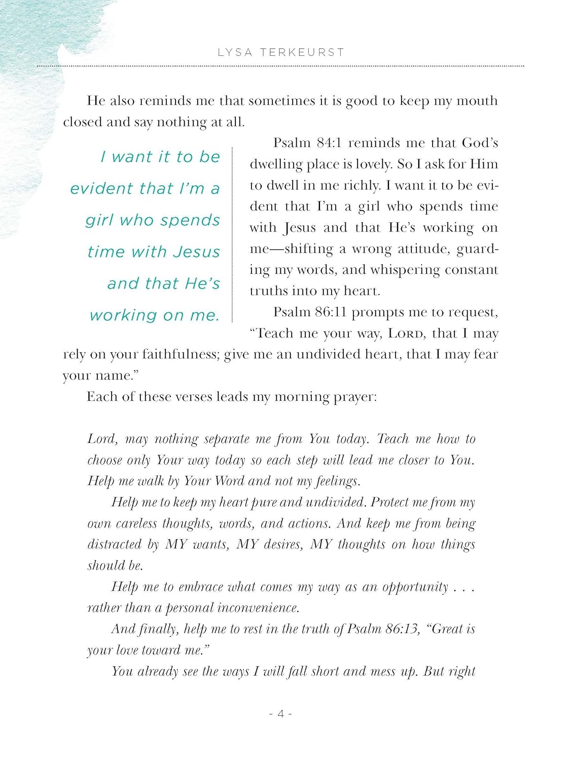 Embraced: 100 Devotions To Know God Is Holding You Close by Lysa TerKeurst