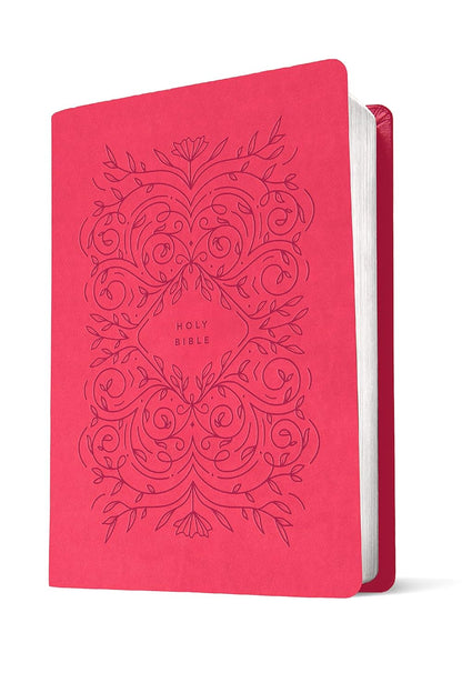 NLT Premium Gift Bible Very Berry Pink Vines I/L