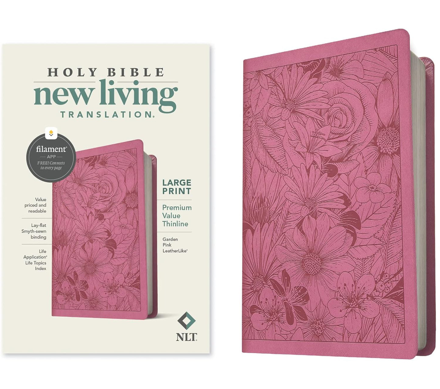 NLT  Bible Thinline Filament Enabled Premium Value(L/P) Pink