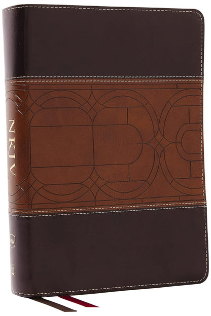 NKJV  Bible Study Full-Colour Brown (Im/Leather)