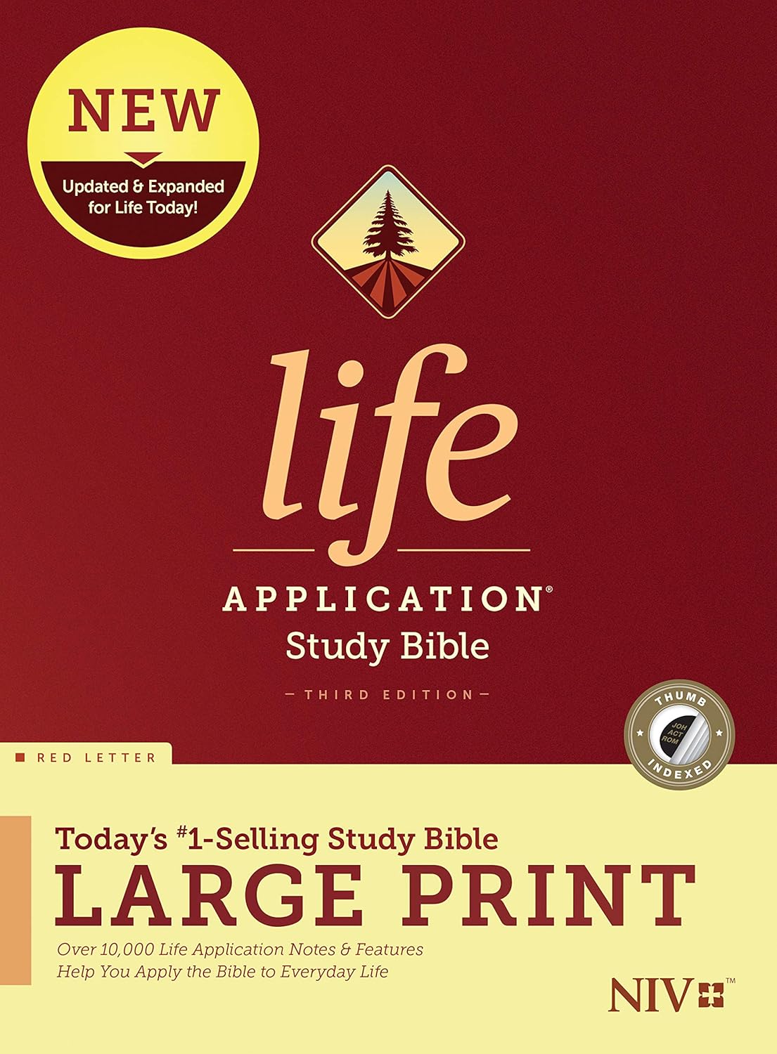 NIV Life Application 3rd Ed H/C Large Print Index R/L